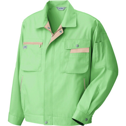 アイトス（AITOZ）　長袖サマーブルゾン　グリーン×ライトベージュ　６Ｌ　【品番：5320-015-6L】