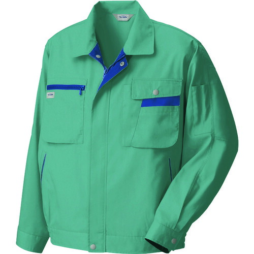 アイトス（AITOZ）　長袖サマーブルゾン　ターコイズ×ネイビー　４Ｌ　【品番：5320-027-4L】