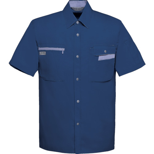 アイトス（AITOZ）　帯電防止半袖シャツネイビーＳＳ　【品番：5326-008-SS】