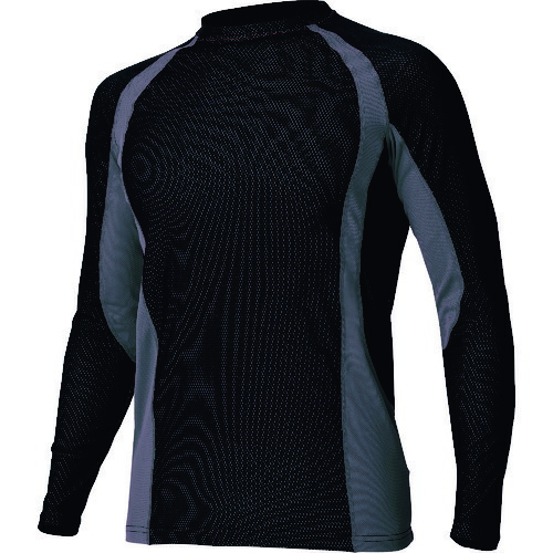 アイトス（AITOZ）　コンプレスフィット長袖シャツ　ブラック　４Ｌ　【品番：551034-010-4L】