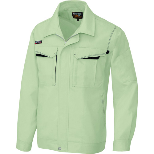 アイトス（AITOZ）　長袖サマーブルゾン（男女兼用）　アースグリーン×ブラック　３Ｌ　【品番：5550-005-3L】