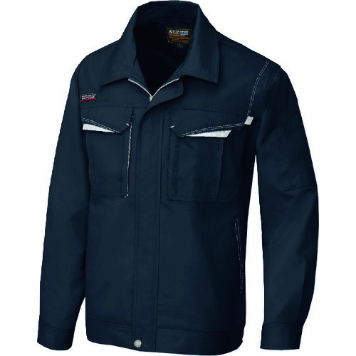 アイトス（AITOZ）　長袖サマーブルゾン（男女兼用）　ブラック×シルバーグレー　３Ｌ　【品番：5550-010-3L】