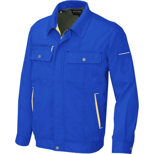 アイトス（AITOZ）　長袖サマーブルゾン（男女兼用）　ロイヤルブルー×イエロー　Ｍ　【品番：5560-006-M】