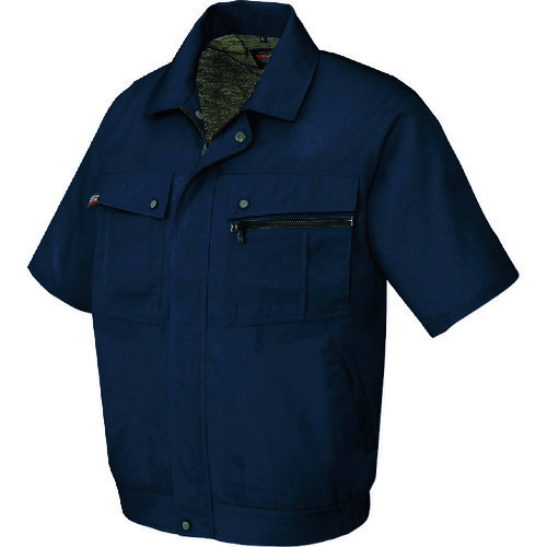 アイトス（AITOZ）　半袖ブルゾン（無地）（男女兼用）　ディープネイビー　３Ｌ　【品番：5591-008-3L】