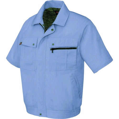 アイトス（AITOZ）　半袖ブルゾン（無地）（男女兼用）　ミストバイオレット　ＳＳ　【品番：5591-076-SS】