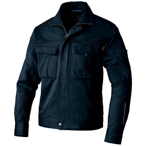 アイトス（AITOZ）　長袖ブルゾン（男女兼用）　ディープネイビー　４Ｌ　【品番：60701-018-4L】