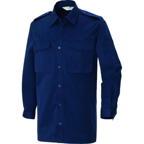 アイトス（AITOZ）　防災シャツ（厚地）　ネイビー　６Ｌ　【品番：63002-008-6L】