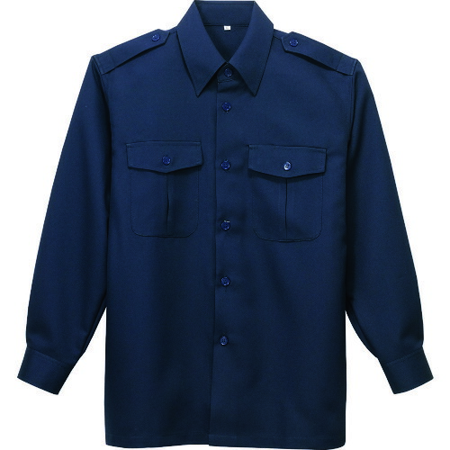 アイトス（AITOZ）　長袖シャツ　ネイビー　４Ｌ　【品番：67005-008-4L】