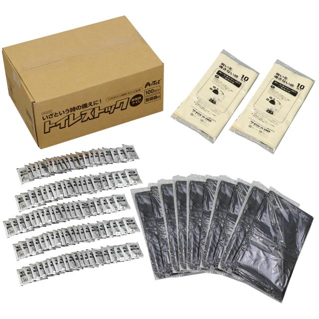 アーテック　ＡｒＴｅＣ　トイレストック（非常用トイレ）防臭袋付１００回用（５２２４５）　【品番：52245】