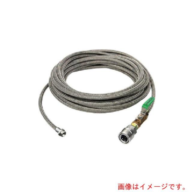 アサダ　Asada　１／４ＳＵＳ洗管ホース　コック付　１０ｍ　ＳＵＳワンタッチカプラ仕様　【品番：HD03218】