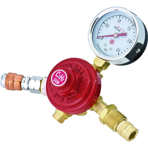 アサダ　Asada　アセチレン用調整器　カプラ付　【品番：PZ3867956】