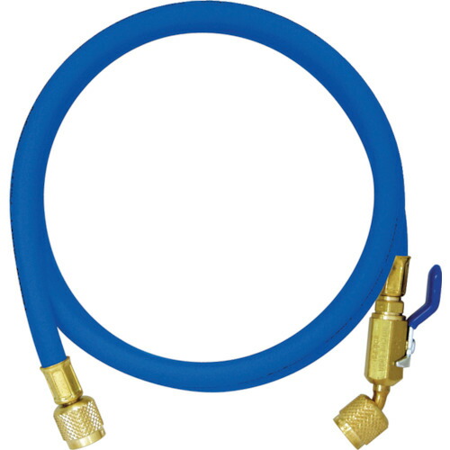 アサダ　Asada　１／４　チャージングホースプラス２　ボールバルブ付　２４４ｃｍ　青　【品番：Y29296】