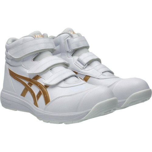 アシックス　ASICS　ウィンジョブ　ＣＰ３１２　ホワイト×ピュアゴールド　２４．５ｃｍ　【品番：1273A111.100-24.5】