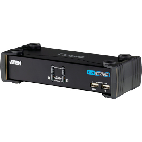ATENジャパン　ATEN　ＫＶＭＰスイッチ　２ポート　／　ＤＶＩ　／　ＵＳＢ２．０ハブ搭載　【品番：CS1762A】