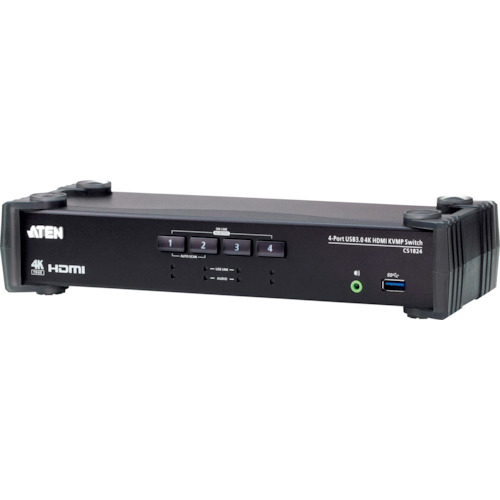 ATENジャパン　ATEN　ＫＶＭスイッチ４ポート／ＵＳＢ３．０／ＨＤＭＩ／４Ｋ　【品番：CS1824】