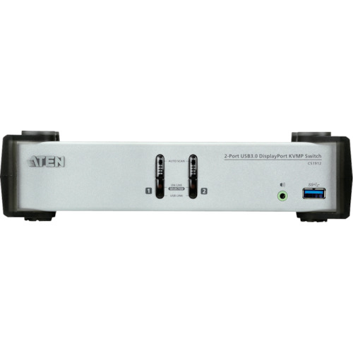 ATENジャパン　ATEN　ＫＶＭＰ（ＴＭ上）スイッチ　２ポート／ＵＳＢ／ＤｉｓｐｌａｙＰｏｒｔ／ＵＳＢ　３．０ハブ搭載　【品番：CS1912】_1