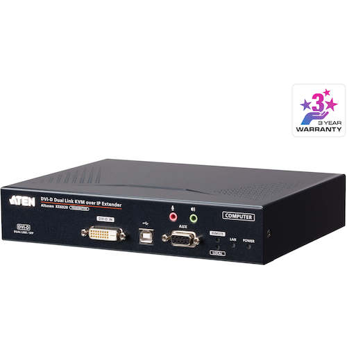 ATENジャパン　ATEN　デュアルリンクＤＶＩ?ＤＩＰ?ＫＶＭトランスミッター（２Ｋ対応、デュアルＳＦＰ搭載）　【品番：KE6920T】