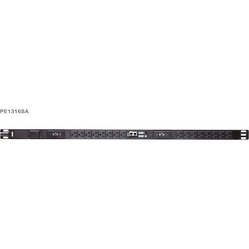 ATENジャパン　ATEN　ラック用電源タップ（０Ｕ／１００Ｖ／２０Ａ／ＮＥＭＡタイプ　２４ポート／サージ保護回路／計測機能対応）　【品番：PE1224SA】