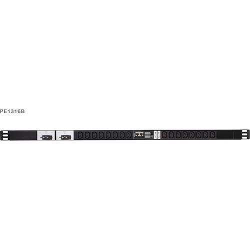 ATENジャパン　ATEN　ラック用電源タップ（０Ｕ／２００Ｖ／３０Ａ／ＩＥＣタイプ　１６ポート／計測機能対応）　【品番：PE1316B】