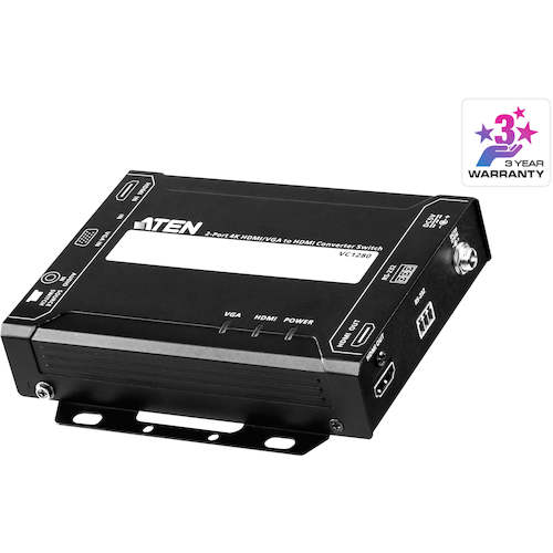 ATENジャパン　ATEN　２ポートＨＤＭＩ／ＶＧＡ→ＨＤＭＩコンバータースイッチ（４Ｋ対応）　【品番：VC1280】
