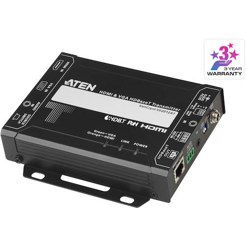 ATENジャパン　ATEN　ＨＤＭＩ＆ＶＧＡＨＤＢａｓｅＴトランスミッター（ＰＯＨ、４Ｋ対応）　【品番：VE2812AT】