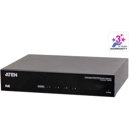 ATENジャパン　ATEN　４出力ＰｏＨ／ＰｏＥパワーインジェクター　【品番：VE44PB】 50,886円