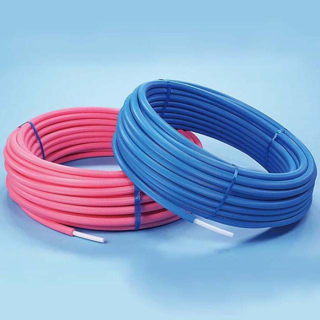 バクマ工業　架橋ポリエチレンパイプ（単層管） 保温材付パイプ（5ｍｍ厚）　ピンク　【品番：EPS-20P05W】