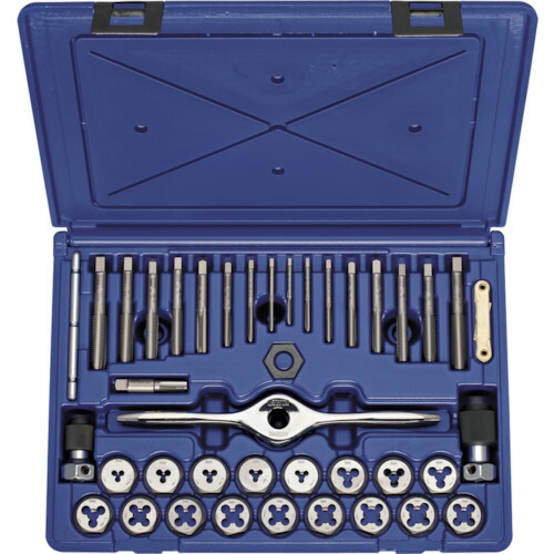 スタンレーブラック・アンド・デッカー（BLACK＋DECKER）　ＩＲＷＩＮ　ねじ山修正工具　ＰＴＳタップダイスセット（メートルネジ、ＢＳＰ）　４０ｐｃｓ　【品番：1835092】