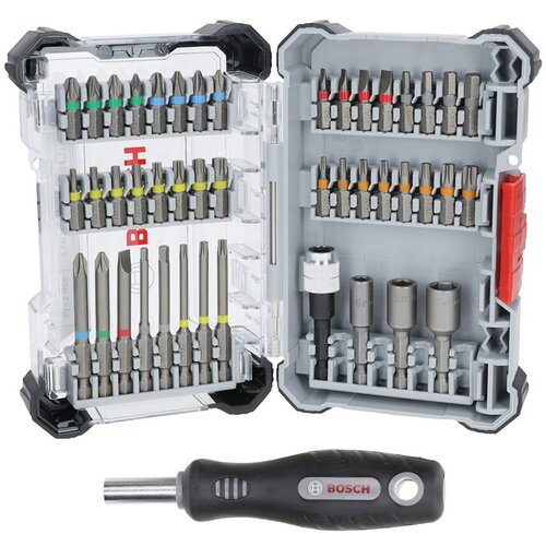 BOSCH（ボッシュ）　ドライバービット＋ハンドドライバーセット　４４ｐｃｓ　【品番：2607017733】