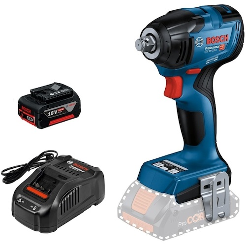 BOSCH（ボッシュ）　１８Ｖコードレスインパクトレンチ＋バッテリー充電器セット　【品番：GDS18V-210CHSET】