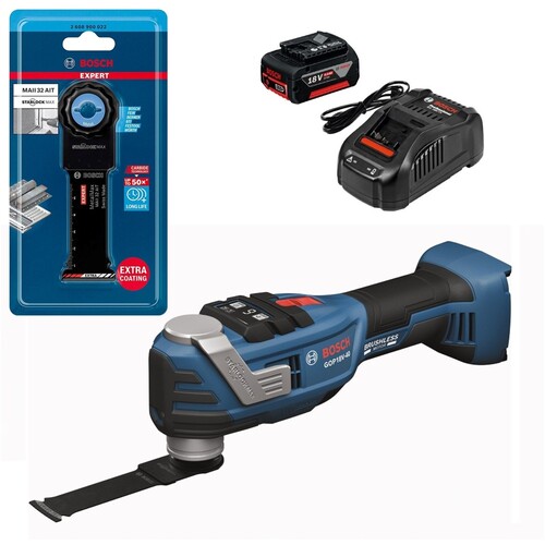 BOSCH（ボッシュ）　コードレスマルチツール　１８Ｖ　ＭＡＩＩ３２ＡＩＴセット　【品番：GMF18V-40HSET+MAII32】