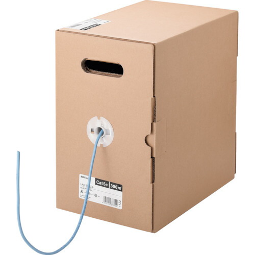 バッファロー（BUFFALO）　２０２５年９月３０日まで　Ｃａｔ５ｅ　ＬＡＮケーブル　３００ｍ　撚線　ブルー　【品番：BL5EW3000BL】
