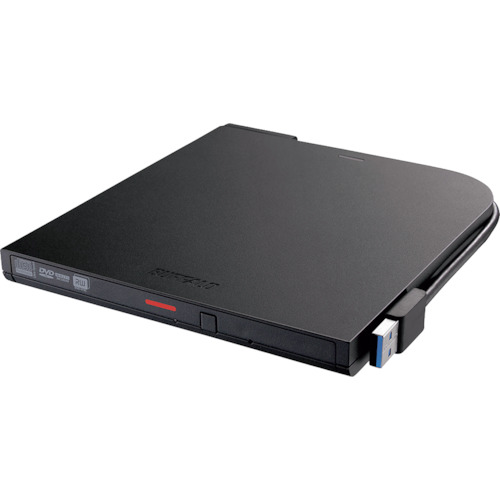 バッファロー（BUFFALO）　ＵＳＢ３．２（Ｇｅｎ１）ポータブルＤＶＤドライブ　再生・書込みソフト添付　【品番：DVSM-PTS8U3-BKB】