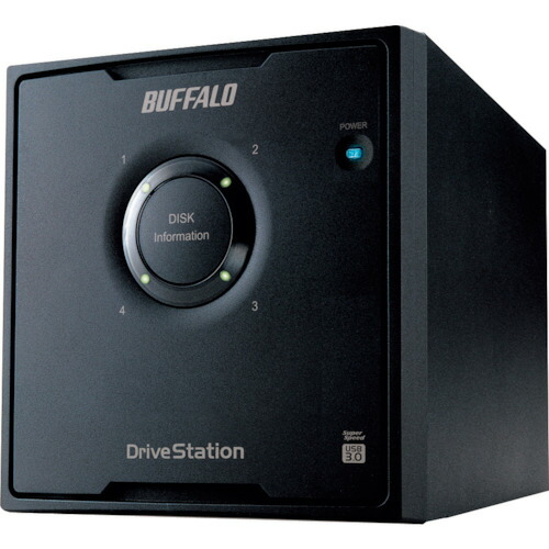 バッファロー（BUFFALO）　ドライブステーション　ＲＡＩＤ　５対応　ＵＳＢ３．０用　外付けＨＤＤ　４ドライブ　１２ＴＢ　【品番：HD-QL12TU3/R5J】
