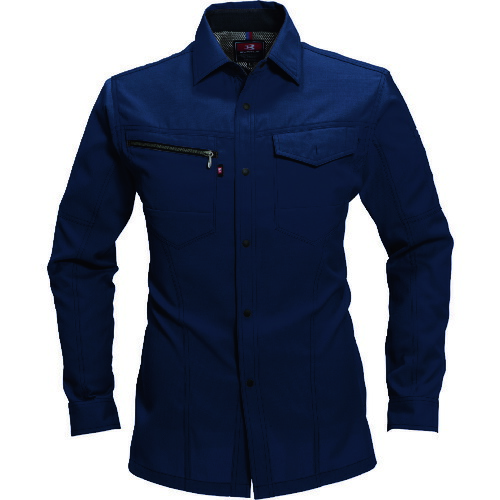 バートル　BURTLE　長袖シャツ　７０９３−３−４Ｌ　ネイビー　【品番：7093-3-4L】
