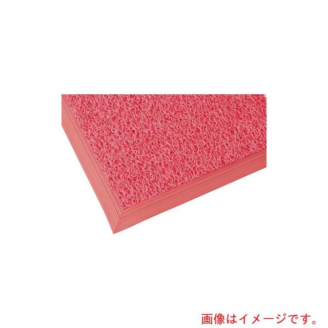山崎産業（CONDOR）　屋外用細かい泥落し用マット　ロンソフトマット　別注サイズ（踏み込み用縁付）　赤　【品番：F-129-OR-TF-R】