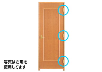 DAIKEN　ドア丁番セット 3枚吊扉用（木ビス仕様） 左開き　ゴールド　【品番：PRH5ATZAL3】_1
