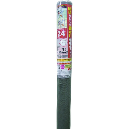 ●イノベックス（Dio）　クラウンネット　２４メッシュ　グレー　９１ｃｍ×２．３ｍ　【50個】　【品番：200776】