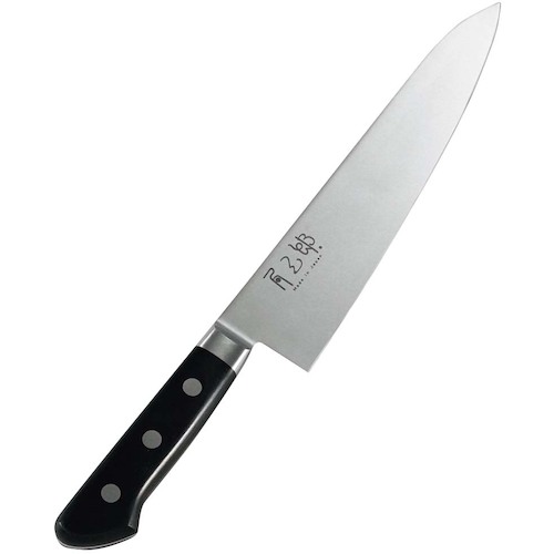 江部松商事　EBM　角三郎　ハイカーボン１０Ａ　ツバ付パッカー柄　牛刀　２１ｃｍ　【品番：1251910】