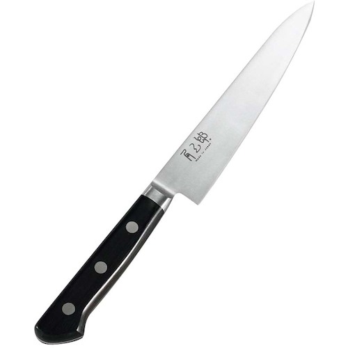 江部松商事　EBM　角三郎　ハイカーボン１０Ａ　ツバ付パッカー柄　ペティ　１５ｃｍ　【品番：1251970】