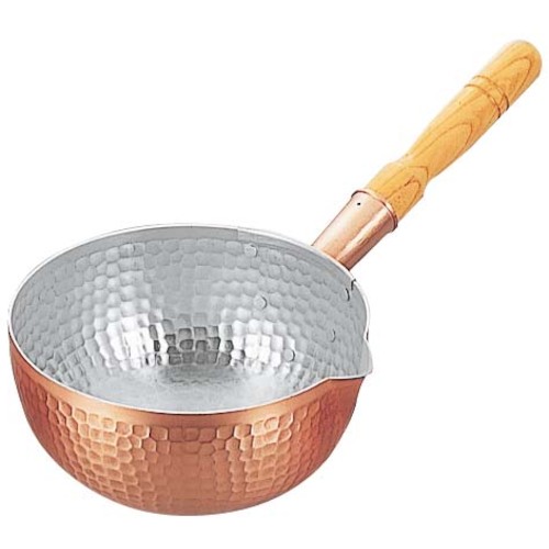 江部松商事　EBM　銅　打出　片口坊主鍋（内面錫引有）２４ｃｍ　【品番：1277910】