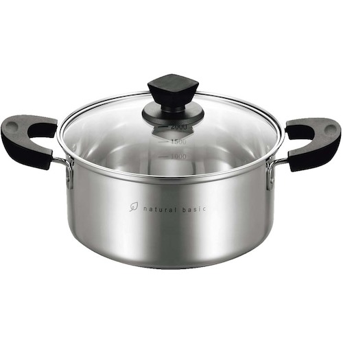江部松商事　EBM　１８?８　ナチュラルベーシック　深型両手鍋　２０ｃｍ　ＮＢＰ?２０　【品番：1539130】