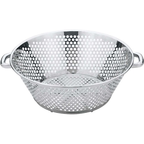 江部松商事　EBM　ＵＫ　１８?８　パンチング　平底揚げざる　パイプハンドル　４８ｃｍ　【品番：2108700】