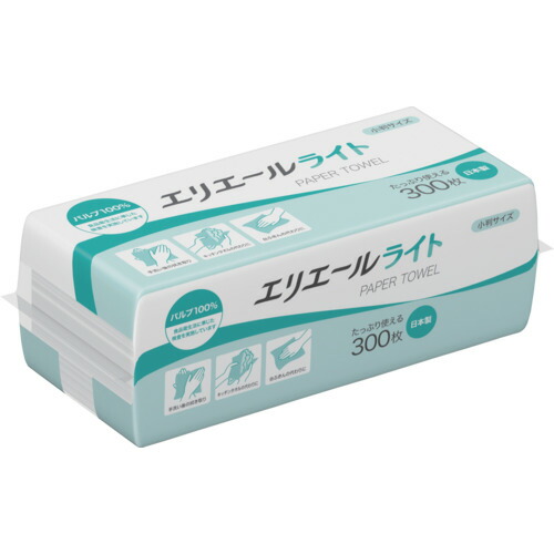 EBS　エリエール　エリエールペーパータオル　ライト　小判　３００枚　４２パック入　【品番：21001568】