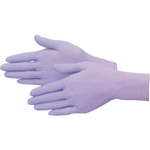 エブノ　EBUNO　スタンダードニトリルライトパープルＰＦ　Ｓ（１００枚入）　【30個】　【品番：522-S】
