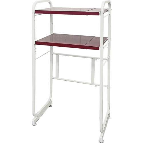 アイガーツール　キッチンラック　伸縮式キッチンペールラック２段　【品番：KP-4002WH】