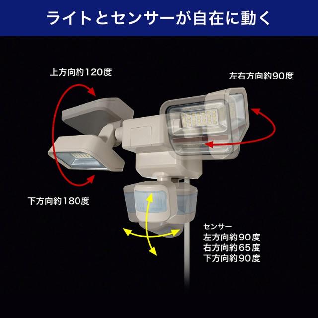 朝日電器（ELPA）　二面発光センサーライト　【品番：ESL-SS2002AC】_4