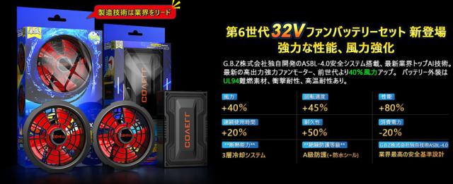 【在庫処分】G.B.Z　空調冷風服 COVELL　空調服セット（ベストタイプ＋ファンバッテリーセット32V） Mサイズ　水色迷彩　【品番：P002-B1-M32】_3
