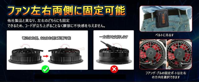 【在庫処分】G.B.Z　空調冷風服 COVELL　空調服セット（長袖タイプ＋ファンバッテリーセット24V） Mサイズ　濃紺　【品番：P004-BLUE-M24】_2