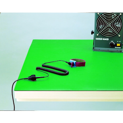 白光　静電気対策マット　制電マット（テーブル用）　４９９−５　ライトグリーン　幅１０００ｍｍ×長さ１０ｍ×厚さ２ｍｍ　【品番：499-5】_1